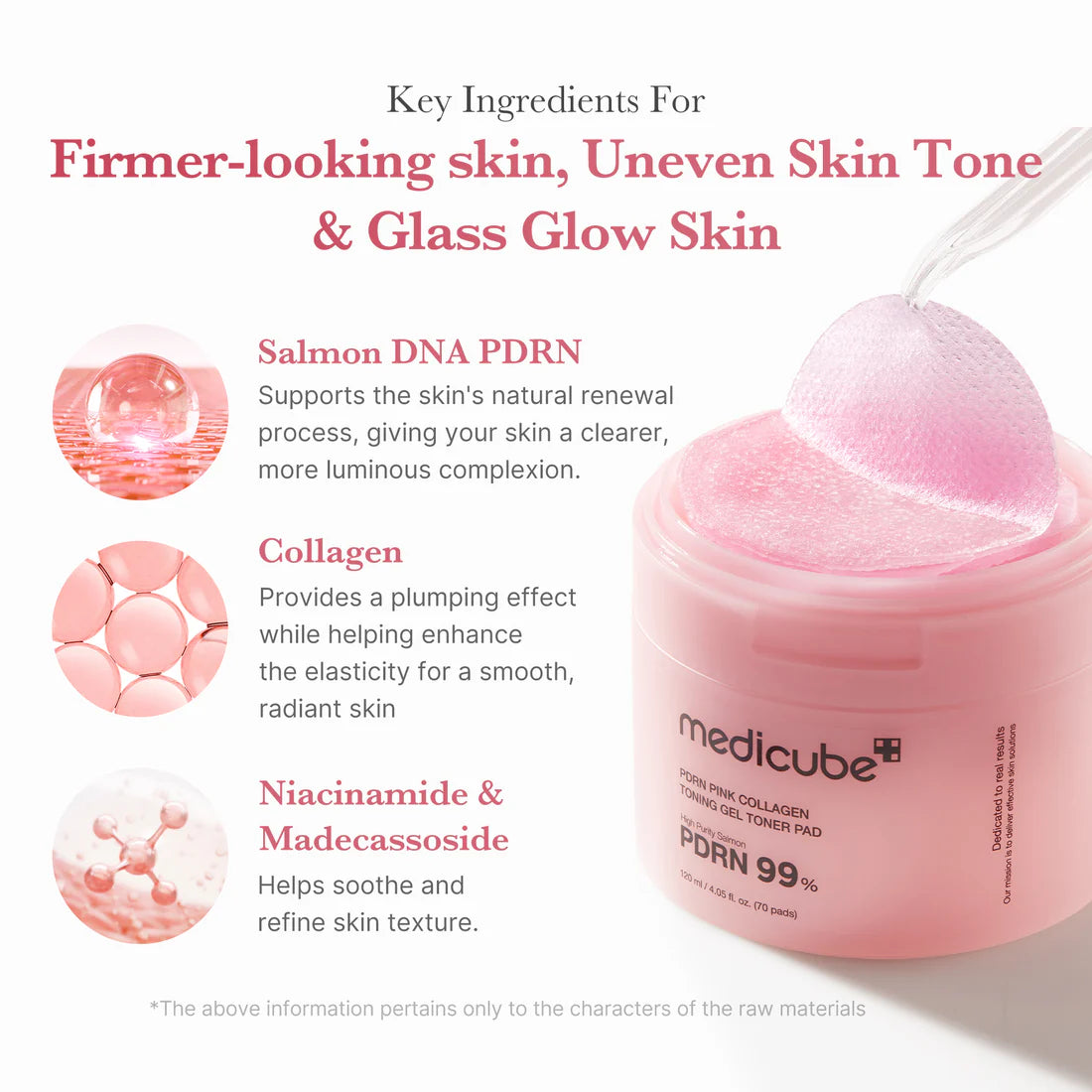 Medicube PDRN Pink Collagen Tining Gel Toner Pad