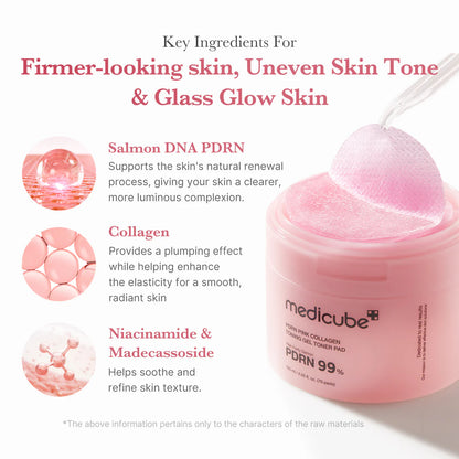 Medicube PDRN Pink Collagen Tining Gel Toner Pad