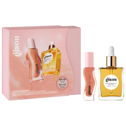 Gisou Glossy & Glazed Hair & Lip Oil Set